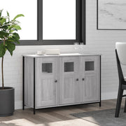 Dressoir 100x35x70 cm bewerkt hout grijs