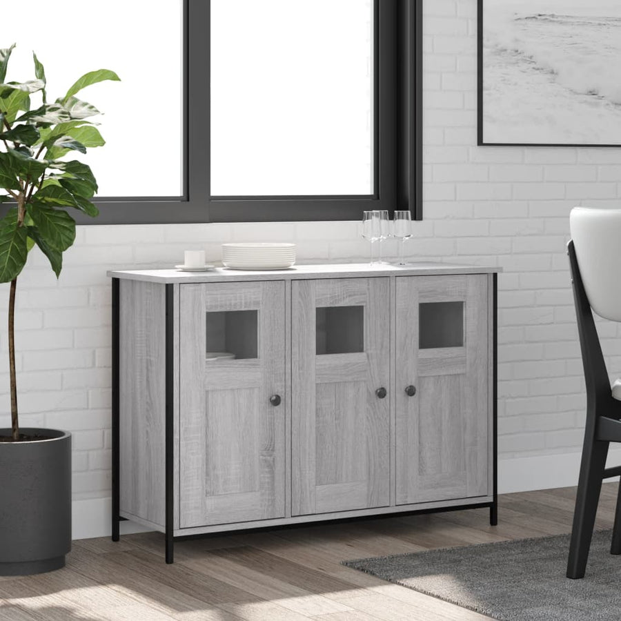 Dressoir 100X35X70 Cm Bewerkt Hout Grijs sonoma
