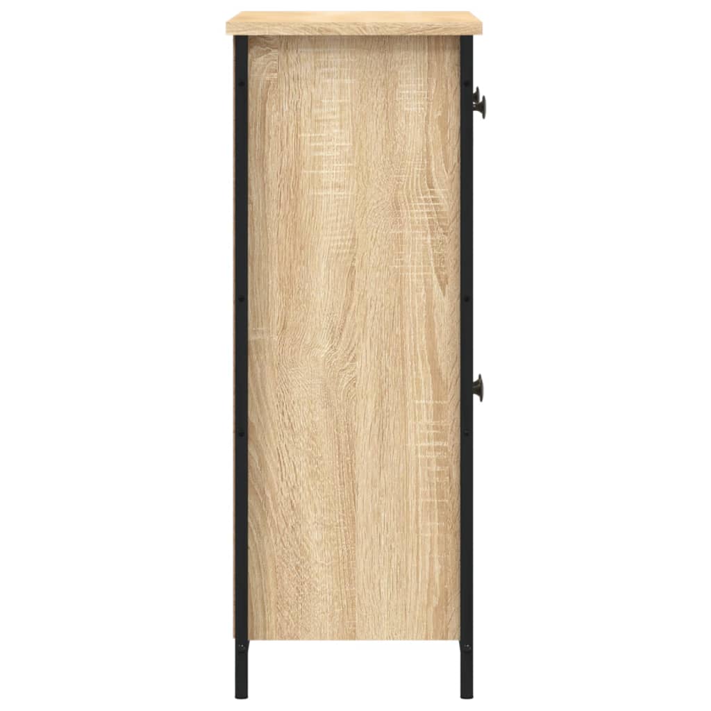 Dressoir 70X30X80 Cm Bewerkt Hout Sonoma Eikenkleurig