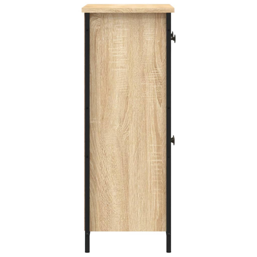 Dressoir 70X30X80 Cm Bewerkt Hout Sonoma Eikenkleurig