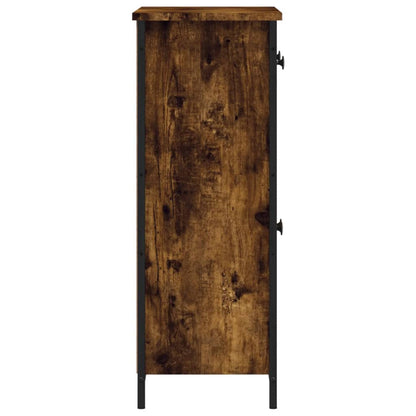 Dressoir 70X30X80 Cm Bewerkt Hout Gerookt Eikenkleurig