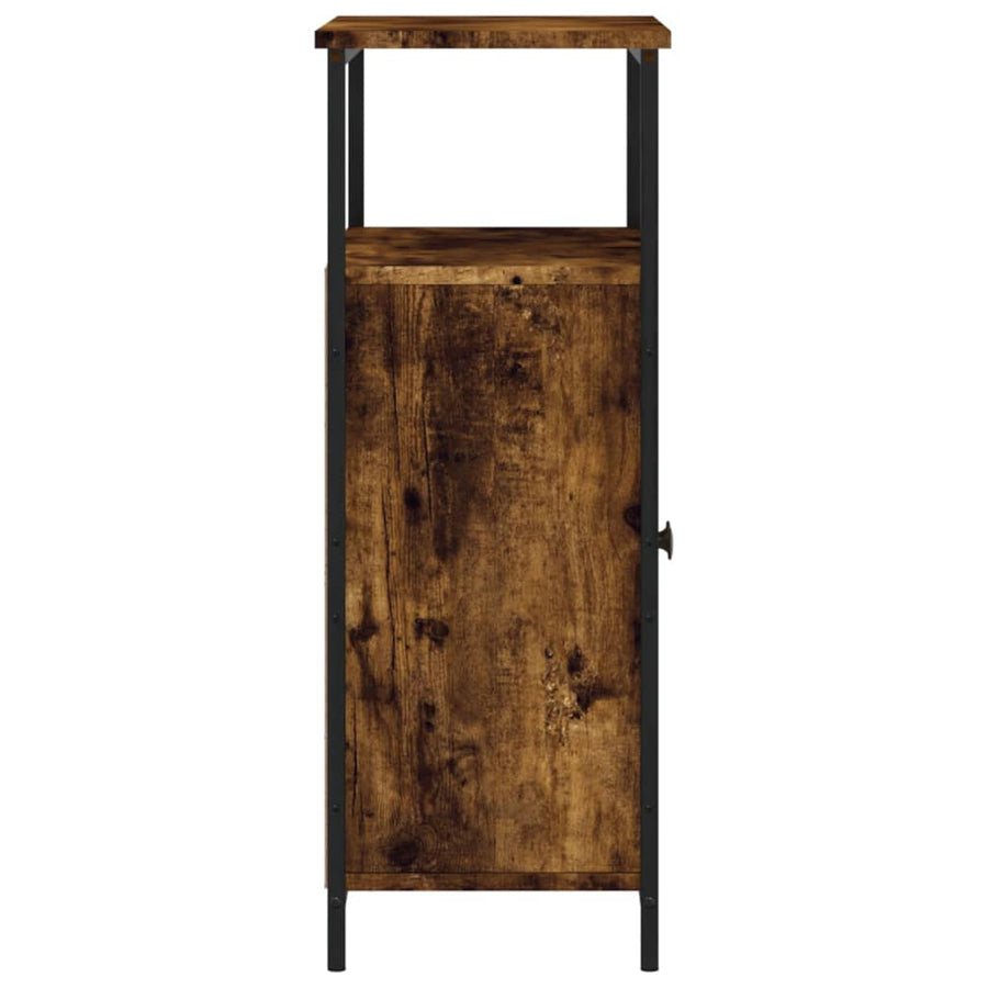 Dressoir 70X30X80 Cm Bewerkt Hout Gerookt Eikenkleurig