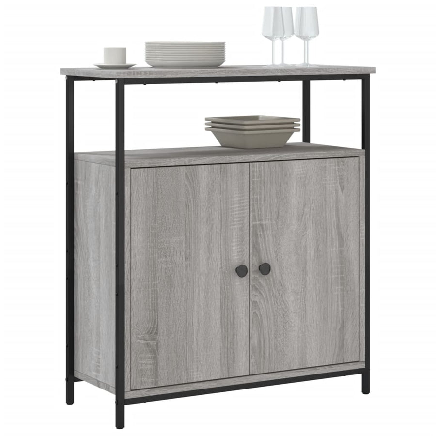 Dressoir 70X30X80 Cm Bewerkt Hout Grijs sonoma