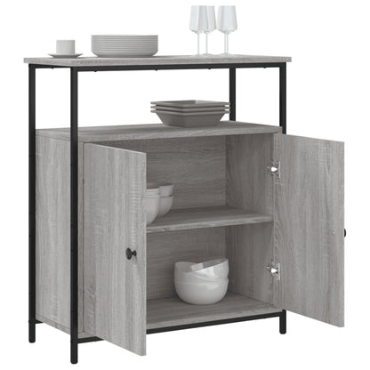 Dressoir 70X30X80 Cm Bewerkt Hout Grijs sonoma
