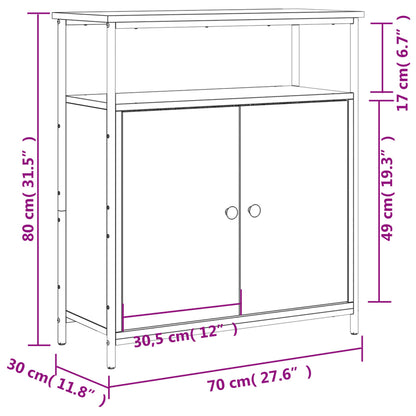 Dressoir 70X30X80 Cm Bewerkt Hout Grijs sonoma