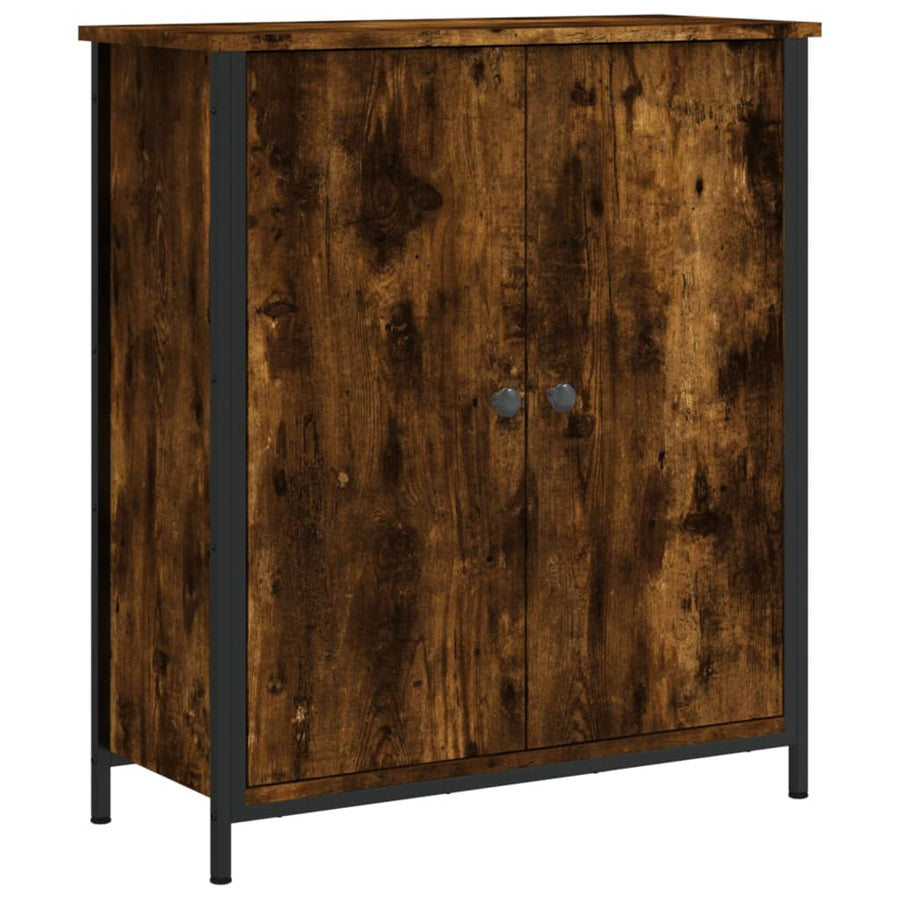 Dressoir 70X30X80 Cm Bewerkt Hout Kleurig Gerookt eiken