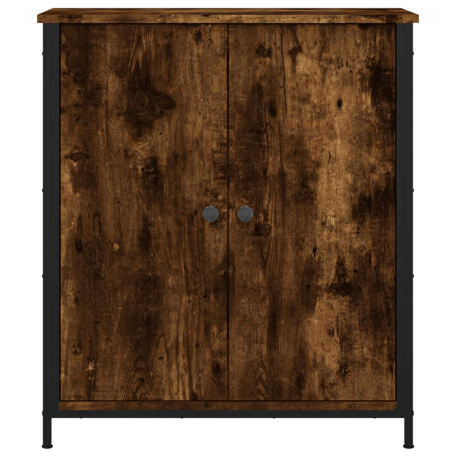 Dressoir 70X30X80 Cm Bewerkt Hout Kleurig Gerookt eiken