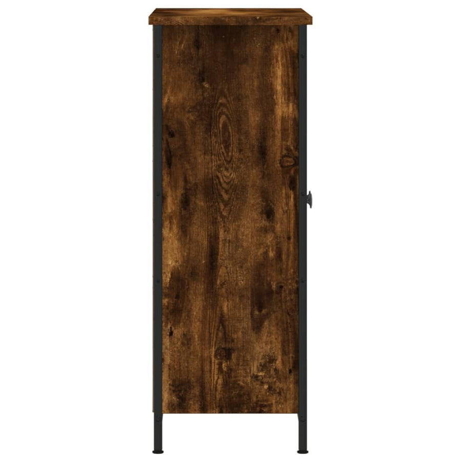 Dressoir 70X30X80 Cm Bewerkt Hout Kleurig Gerookt eiken