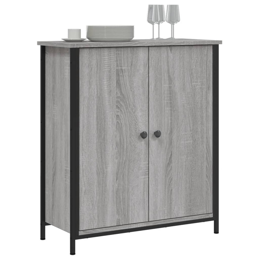 Dressoir 70X30X80 Cm Bewerkt Hout Grijs sonoma