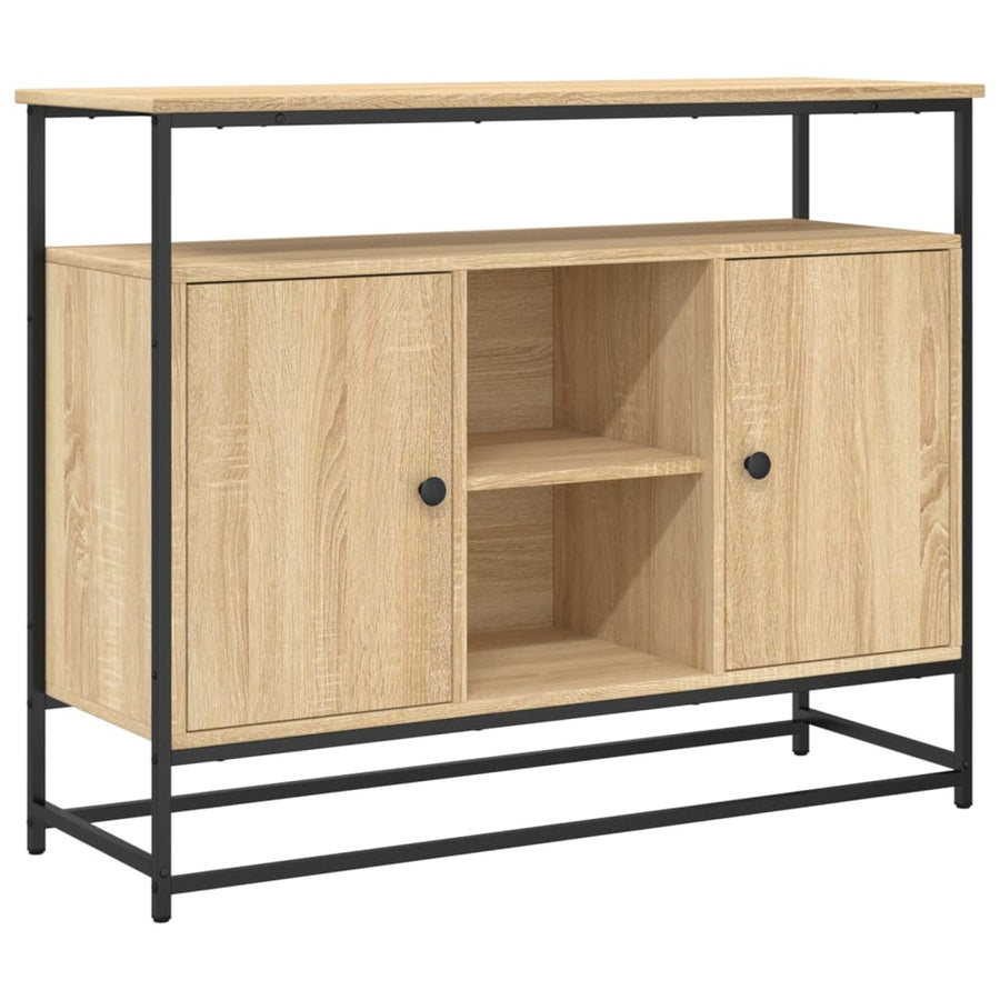 Dressoir 100X35X80 Cm Bewerkt Hout Sonoma Eikenkleurig