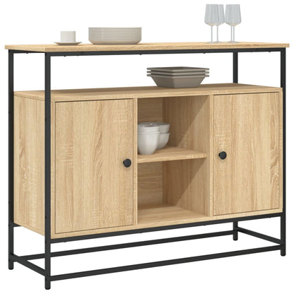 Dressoir 100X35X80 Cm Bewerkt Hout Sonoma Eikenkleurig