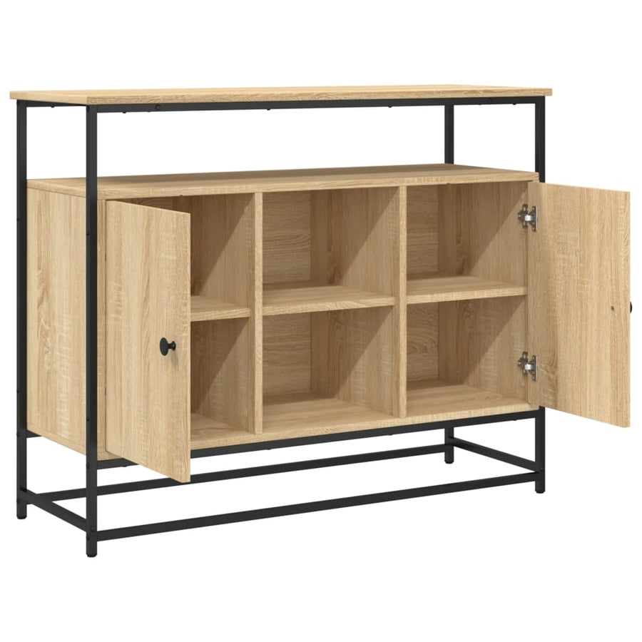 Dressoir 100X35X80 Cm Bewerkt Hout Sonoma Eikenkleurig