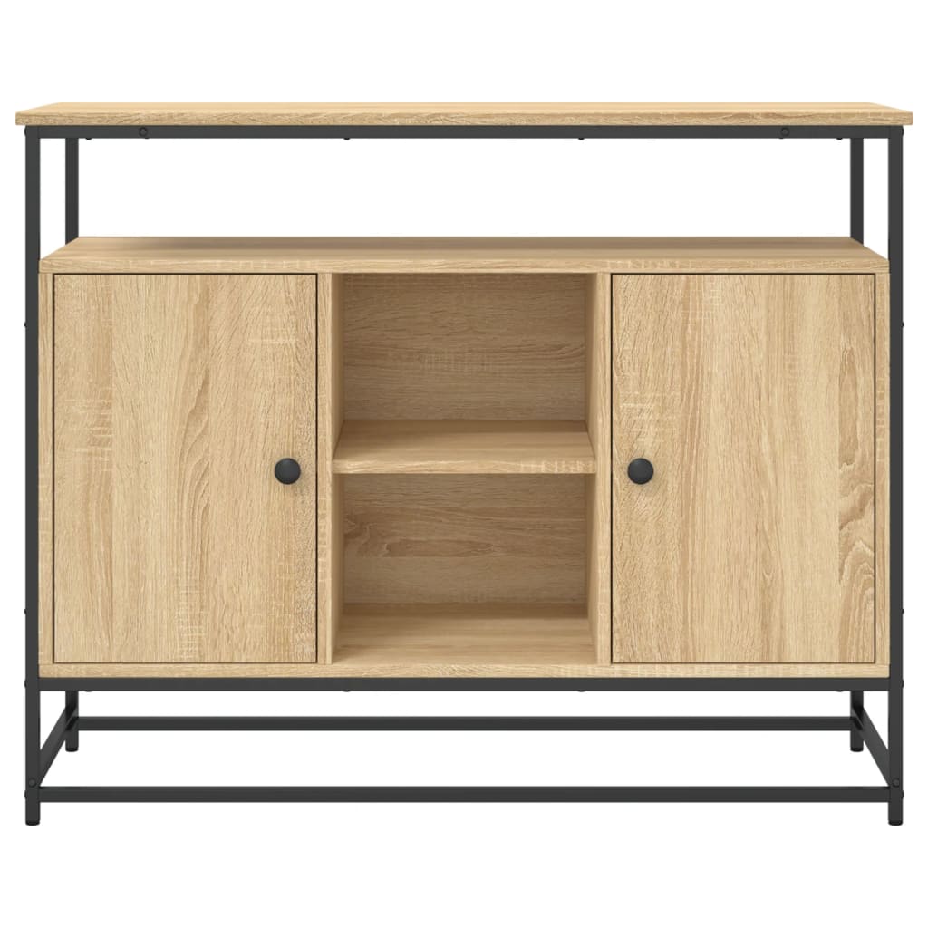 Dressoir 100X35X80 Cm Bewerkt Hout Sonoma Eikenkleurig