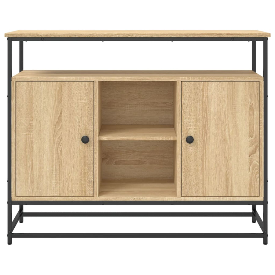 Dressoir 100X35X80 Cm Bewerkt Hout Sonoma Eikenkleurig