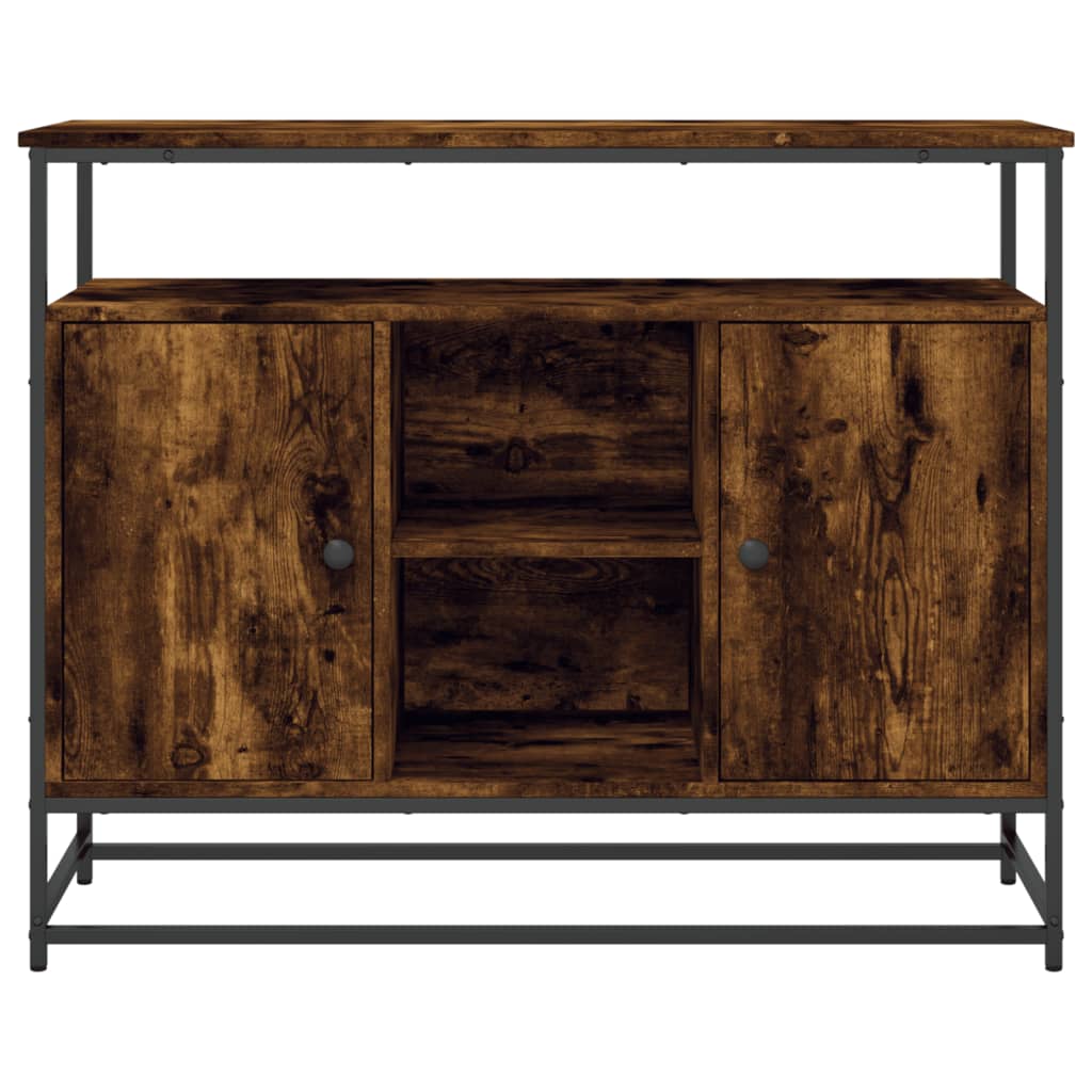 Dressoir 100X35X80 Cm Bewerkt Hout Kleurig Gerookt eiken