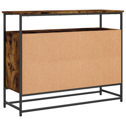 Dressoir 100X35X80 Cm Bewerkt Hout Kleurig Gerookt eiken