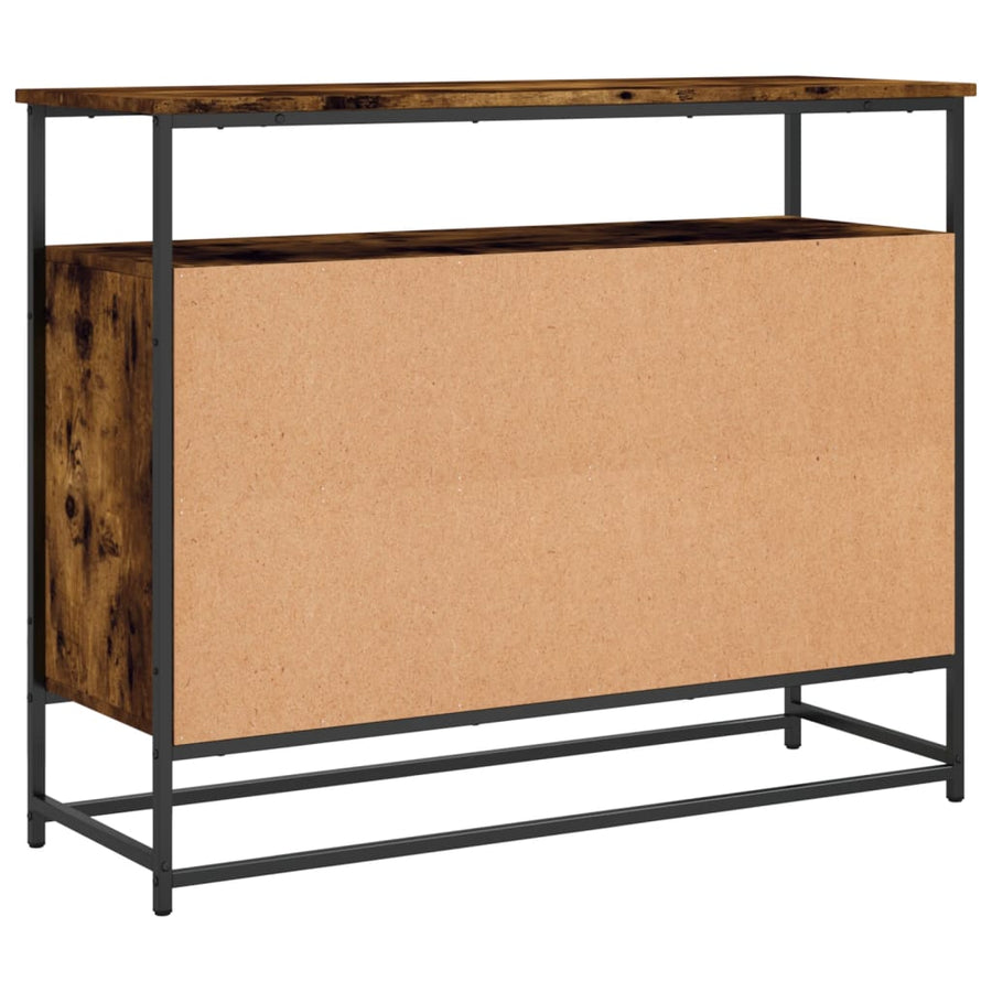 Dressoir 100X35X80 Cm Bewerkt Hout Kleurig Gerookt eiken