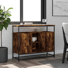 Sideboard 100x35x80 cm Engineered Wood Colored Smoked Oak