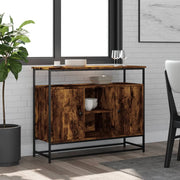 Sideboard 100x35x80 cm Engineered Wood Colored Smoked Oak