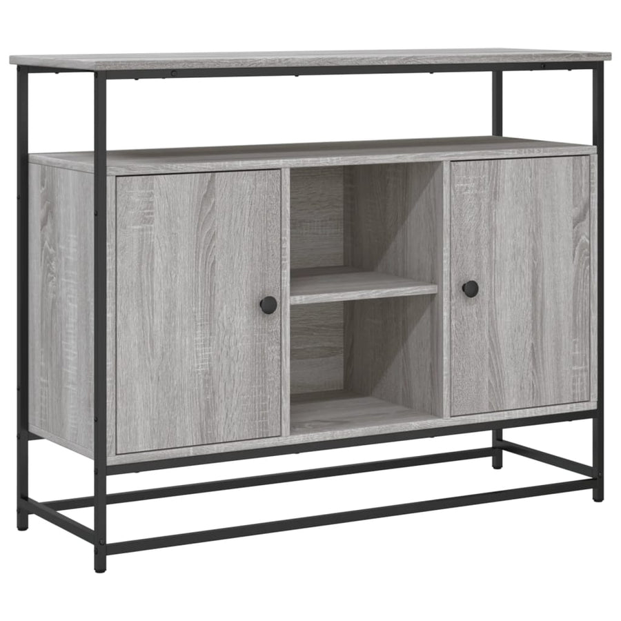 Dressoir 100X35X80 Cm Bewerkt Hout Grijs sonoma