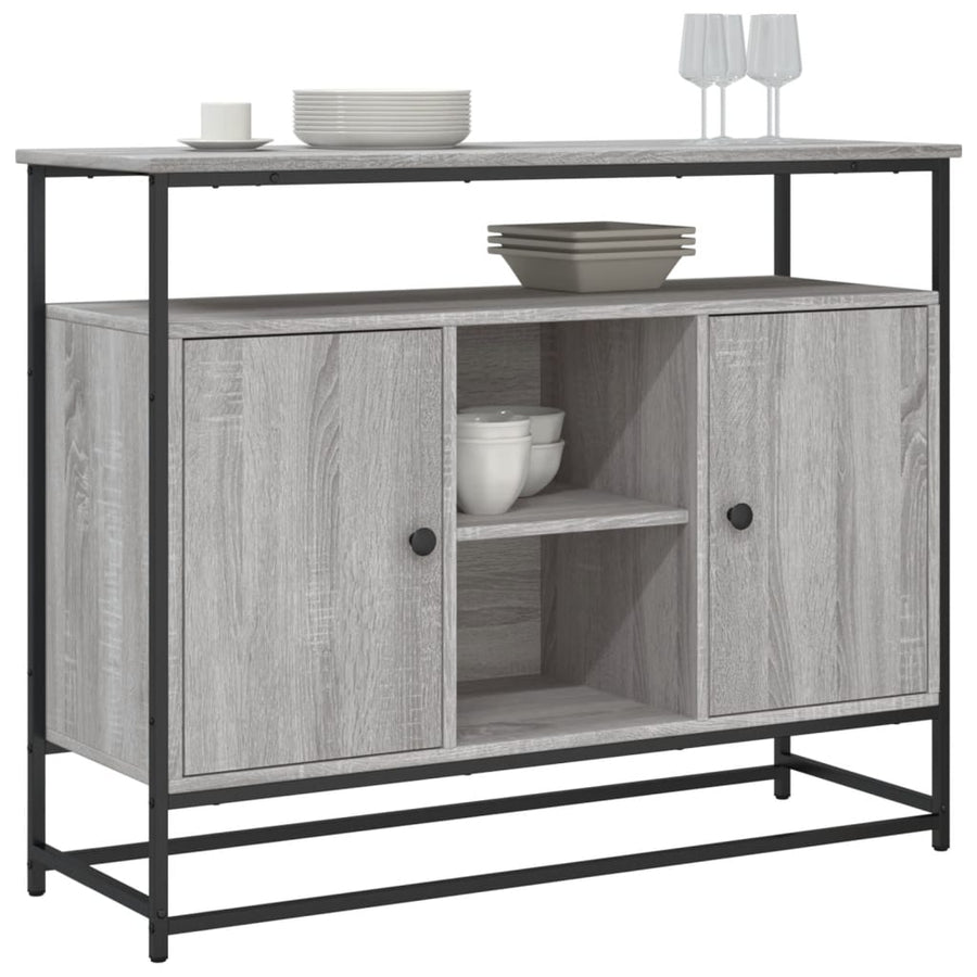 Dressoir 100X35X80 Cm Bewerkt Hout Grijs sonoma