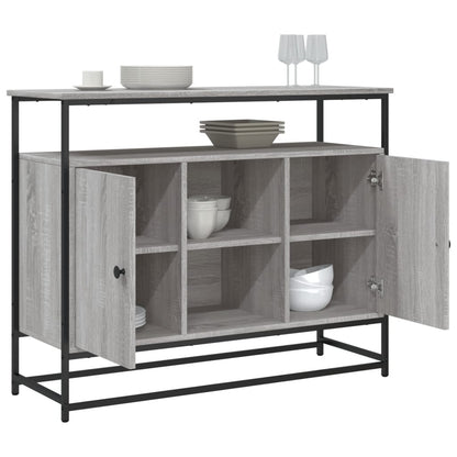 Dressoir 100X35X80 Cm Bewerkt Hout Grijs sonoma