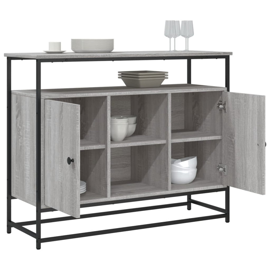 Dressoir 100X35X80 Cm Bewerkt Hout Grijs sonoma