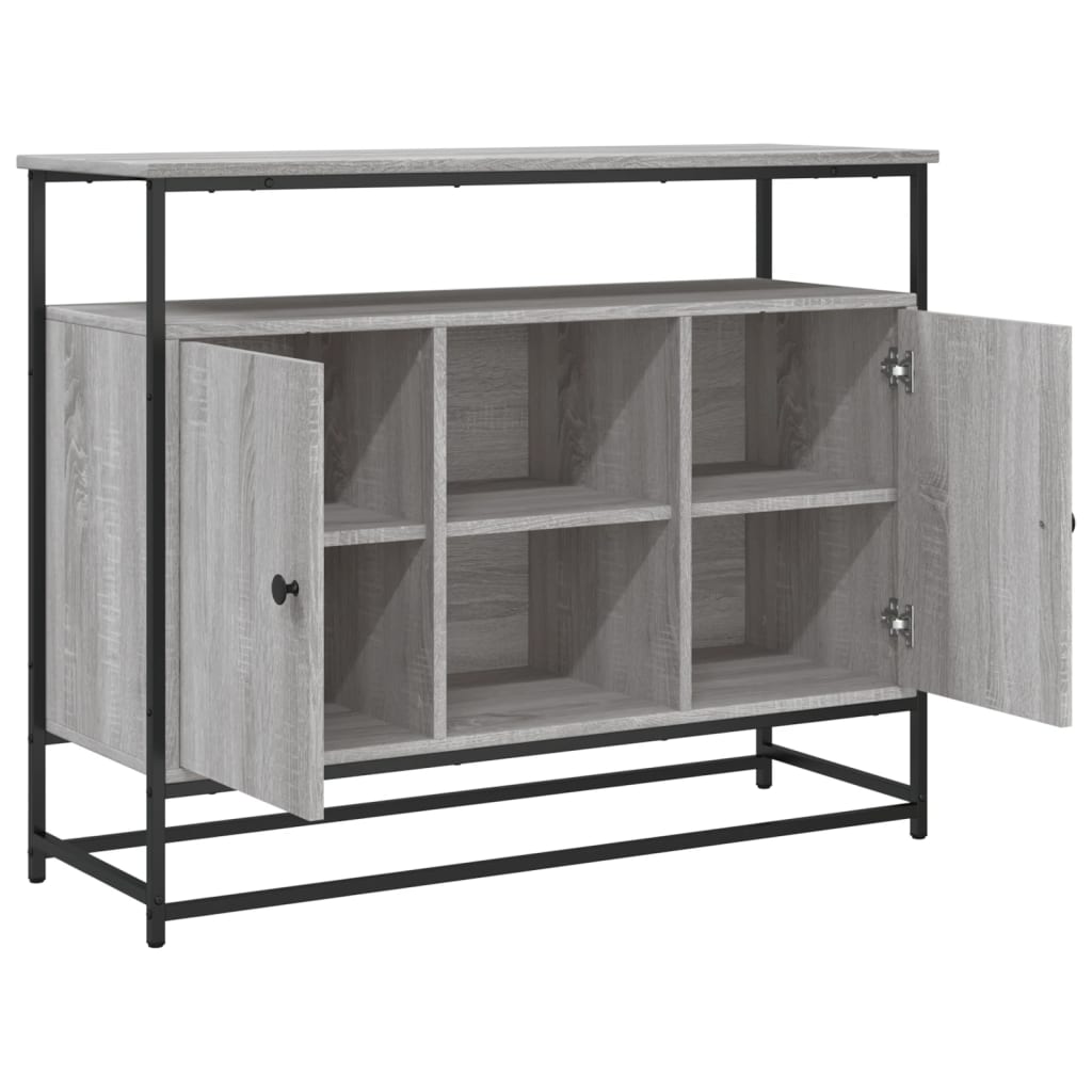 Dressoir 100X35X80 Cm Bewerkt Hout Grijs sonoma