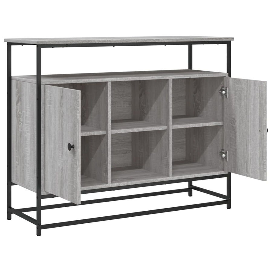 Dressoir 100X35X80 Cm Bewerkt Hout Grijs sonoma