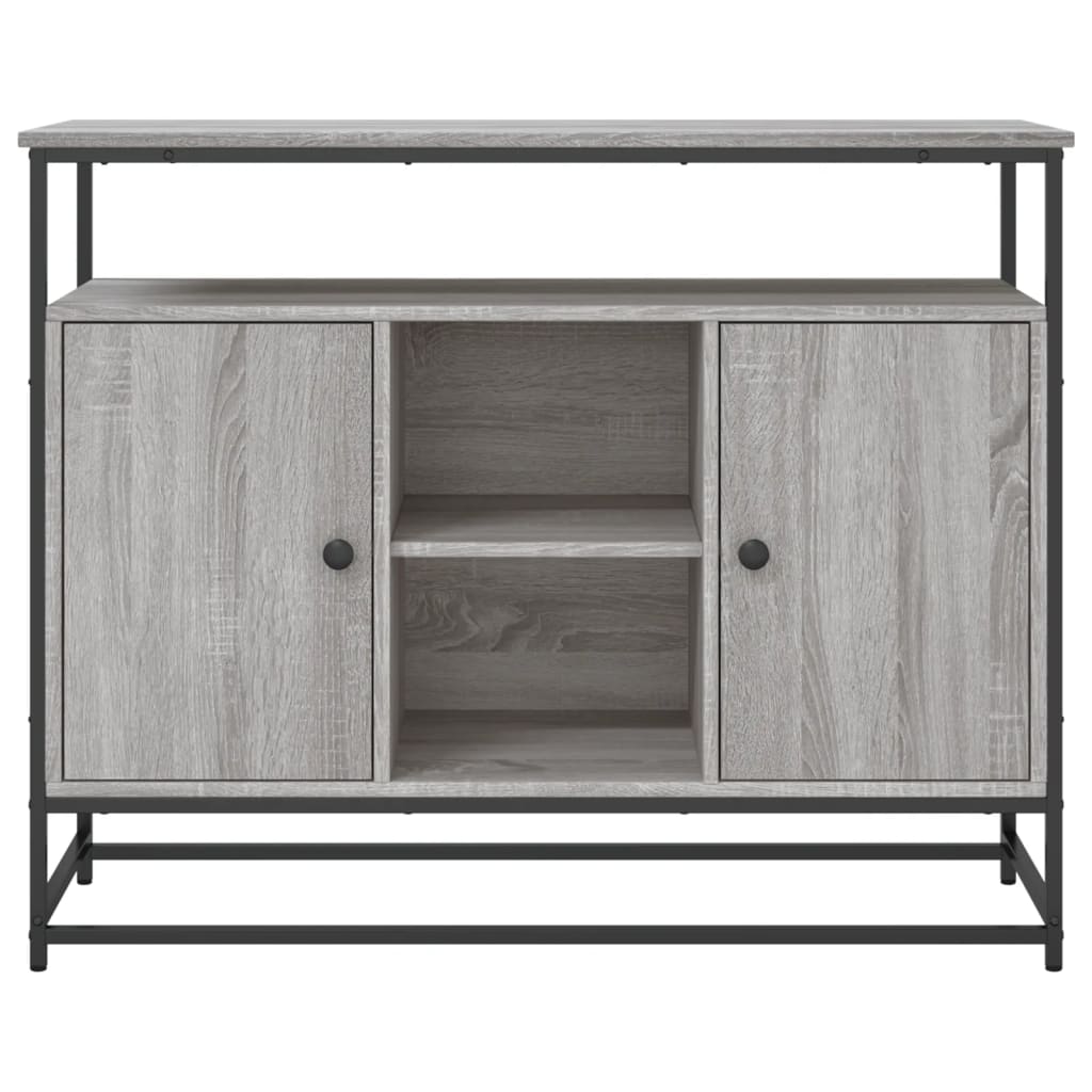 Dressoir 100X35X80 Cm Bewerkt Hout Grijs sonoma