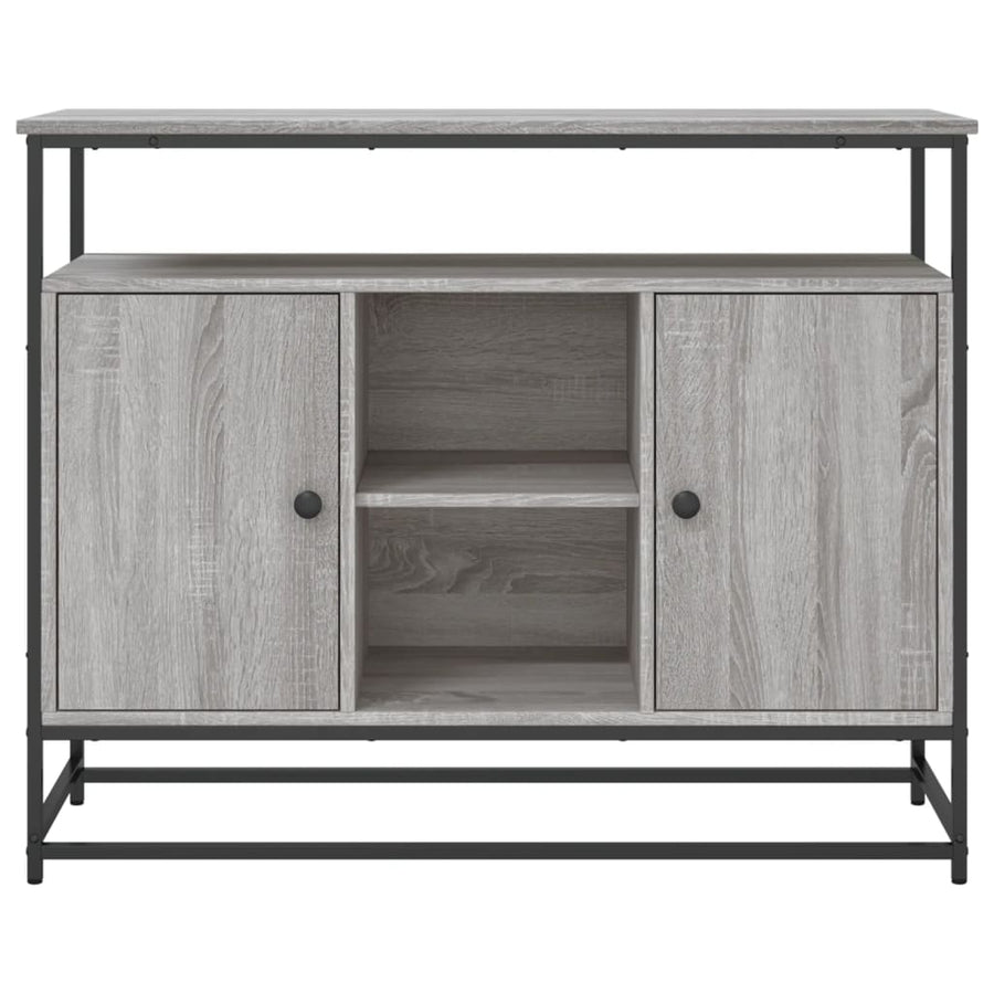 Dressoir 100X35X80 Cm Bewerkt Hout Grijs sonoma