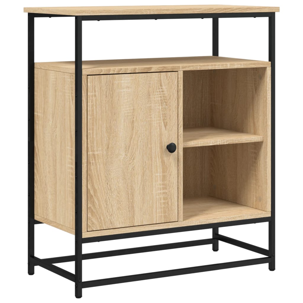 Dressoir 69X35X80 Cm Bewerkt Hout Sonoma Eikenkleurig
