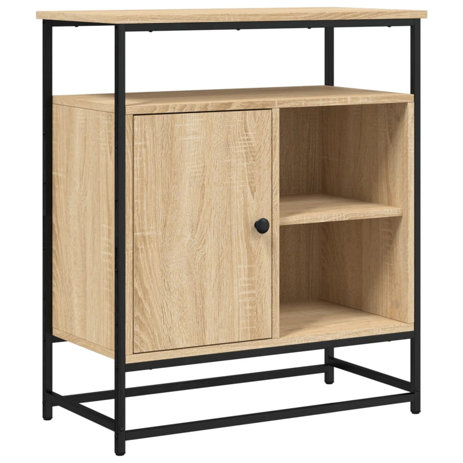Dressoir 69X35X80 Cm Bewerkt Hout Sonoma Eikenkleurig