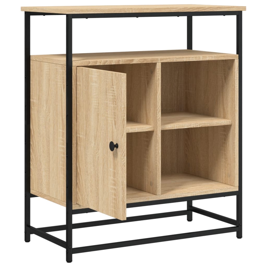 Dressoir 69X35X80 Cm Bewerkt Hout Sonoma Eikenkleurig