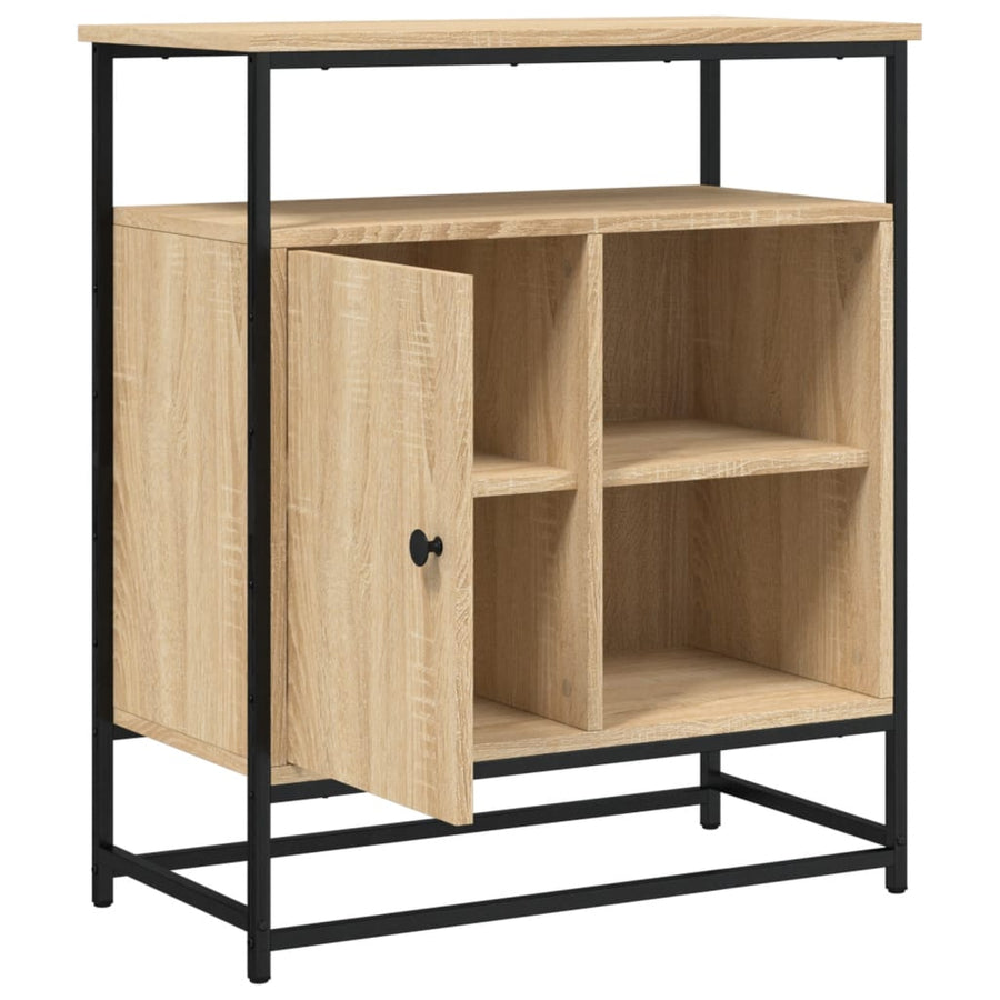 Dressoir 69X35X80 Cm Bewerkt Hout Sonoma Eikenkleurig