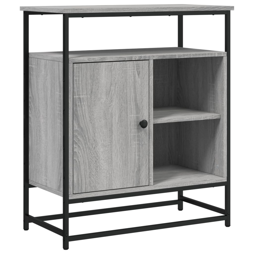 Dressoir 69X35X80 Cm Bewerkt Hout Grijs Sonoma Eikenkleurig
