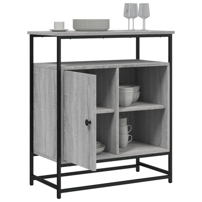 Dressoir 69X35X80 Cm Bewerkt Hout Grijs Sonoma Eikenkleurig