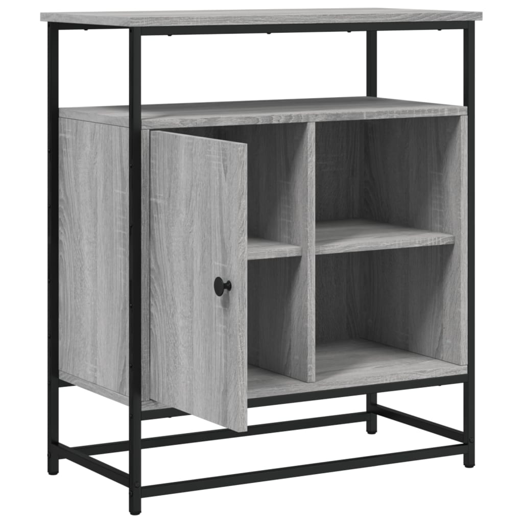 Dressoir 69X35X80 Cm Bewerkt Hout Grijs Sonoma Eikenkleurig
