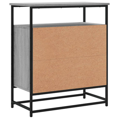 Dressoir 69X35X80 Cm Bewerkt Hout Grijs Sonoma Eikenkleurig