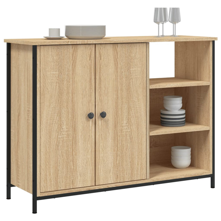 Dressoir 00X33X75 Cm Bewerkt Hout Kleurig Sonoma eiken