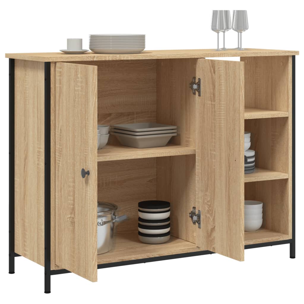 Dressoir 00X33X75 Cm Bewerkt Hout Kleurig Sonoma eiken