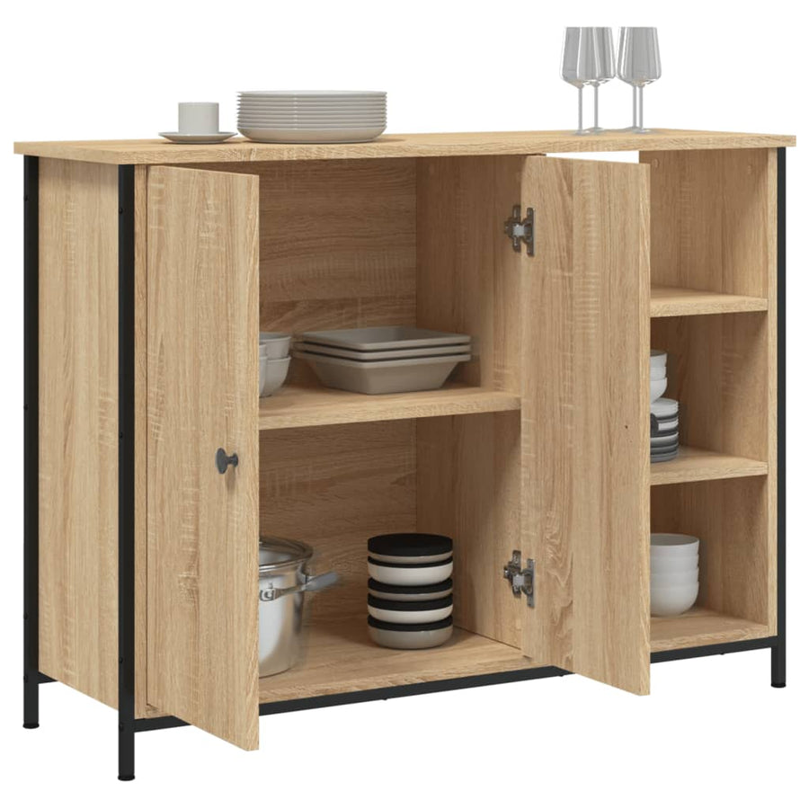 Dressoir 00X33X75 Cm Bewerkt Hout Kleurig Sonoma eiken
