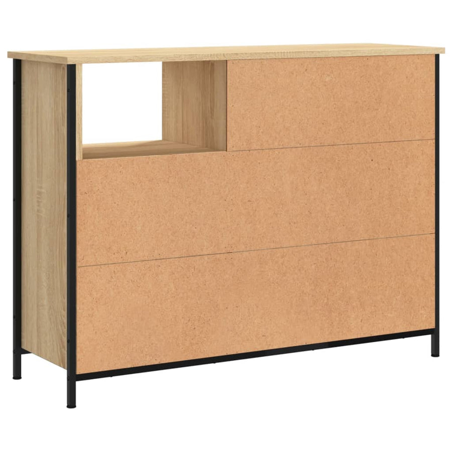 Dressoir 00X33X75 Cm Bewerkt Hout Kleurig Sonoma eiken