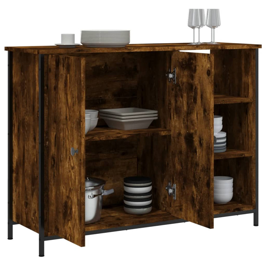 Dressoir 00X33X75 Cm Bewerkt Hout Kleurig Gerookt eiken