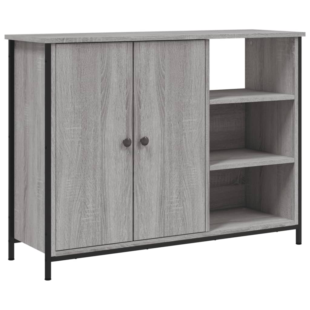 Dressoir 00X33X75 Cm Bewerkt Hout Grijs sonoma