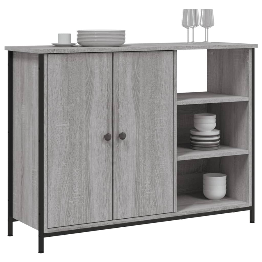 Dressoir 00X33X75 Cm Bewerkt Hout Grijs sonoma