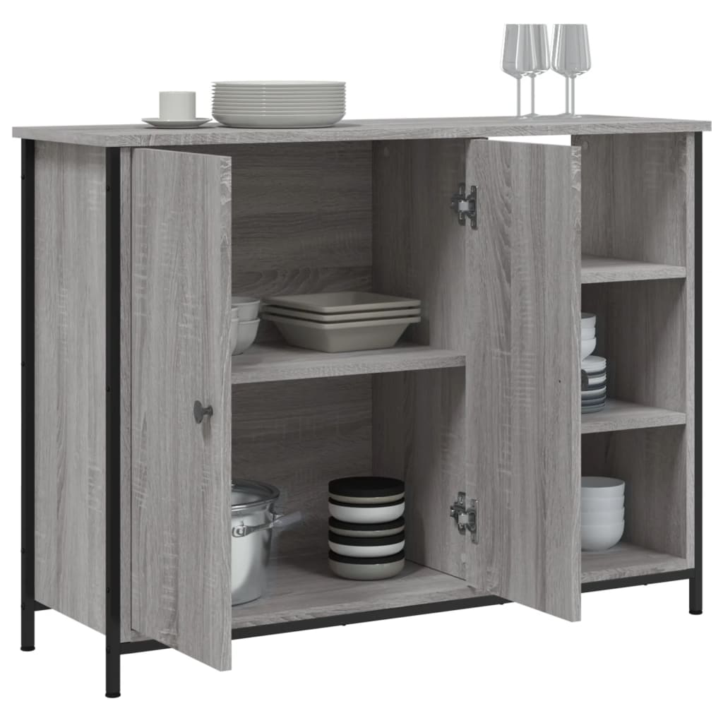 Dressoir 00X33X75 Cm Bewerkt Hout Grijs sonoma