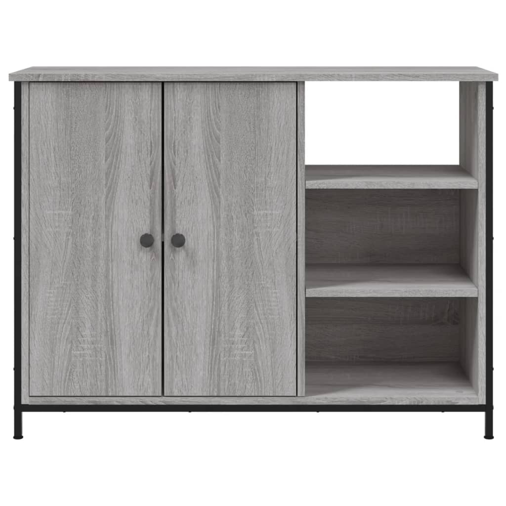 Dressoir 00X33X75 Cm Bewerkt Hout Grijs sonoma