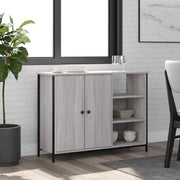 Dressoir 100x33x75 cm bewerkt hout grijs