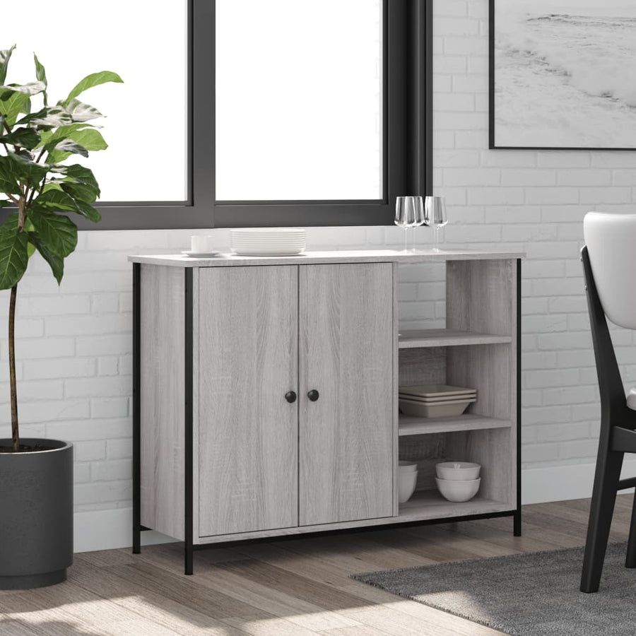 Dressoir 00X33X75 Cm Bewerkt Hout Grijs sonoma